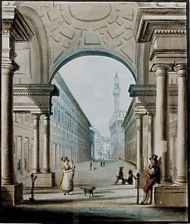 Early 19th Century Watercolour, of A View of Florence, Attributed to Guiseppe Canella