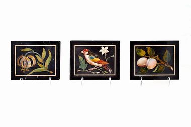 Set of Three Pietre Dure panels