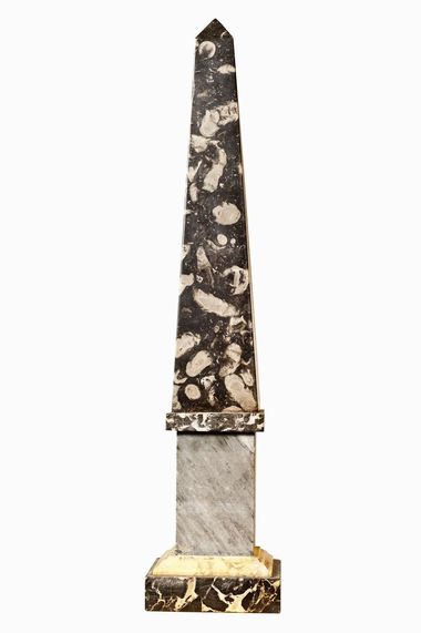 Sold At Auction: A Grand Tour-style Fossil Marble Obelisk