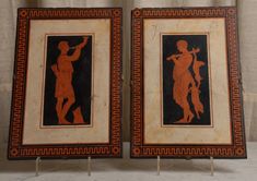 Pair of Early 19th Century Neo -Classical Scagliola Panels