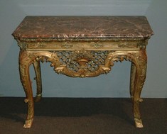 Pair of 18th Century German giltwood console tables