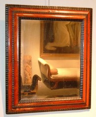 Decorative 19th century Red Tortoiseshell Mirror