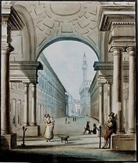 Early 19th Century Watercolour, of A View of Florence, Attributed to Guiseppe Canella