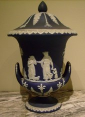 Pair of Mid 19th Century,Neo-Classical, Wedgwood, Jasperware Vases