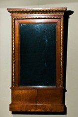 Late 18th Century German, Neo-Classical, Cherrywood and Carved Giltwood Mirror