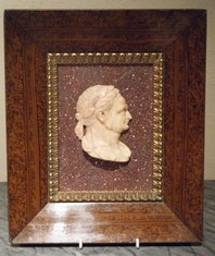 19thc Italian Neo-Classical Marble relief of a Roman Emperor