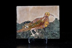 Unusual Florentine Pietre Dure Plaque of a Bird, Circa 1700