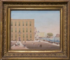 Grand Tour Gouache View of Naples Circa 1820