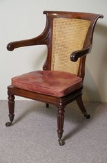 William IV Mahogany Library Armchair